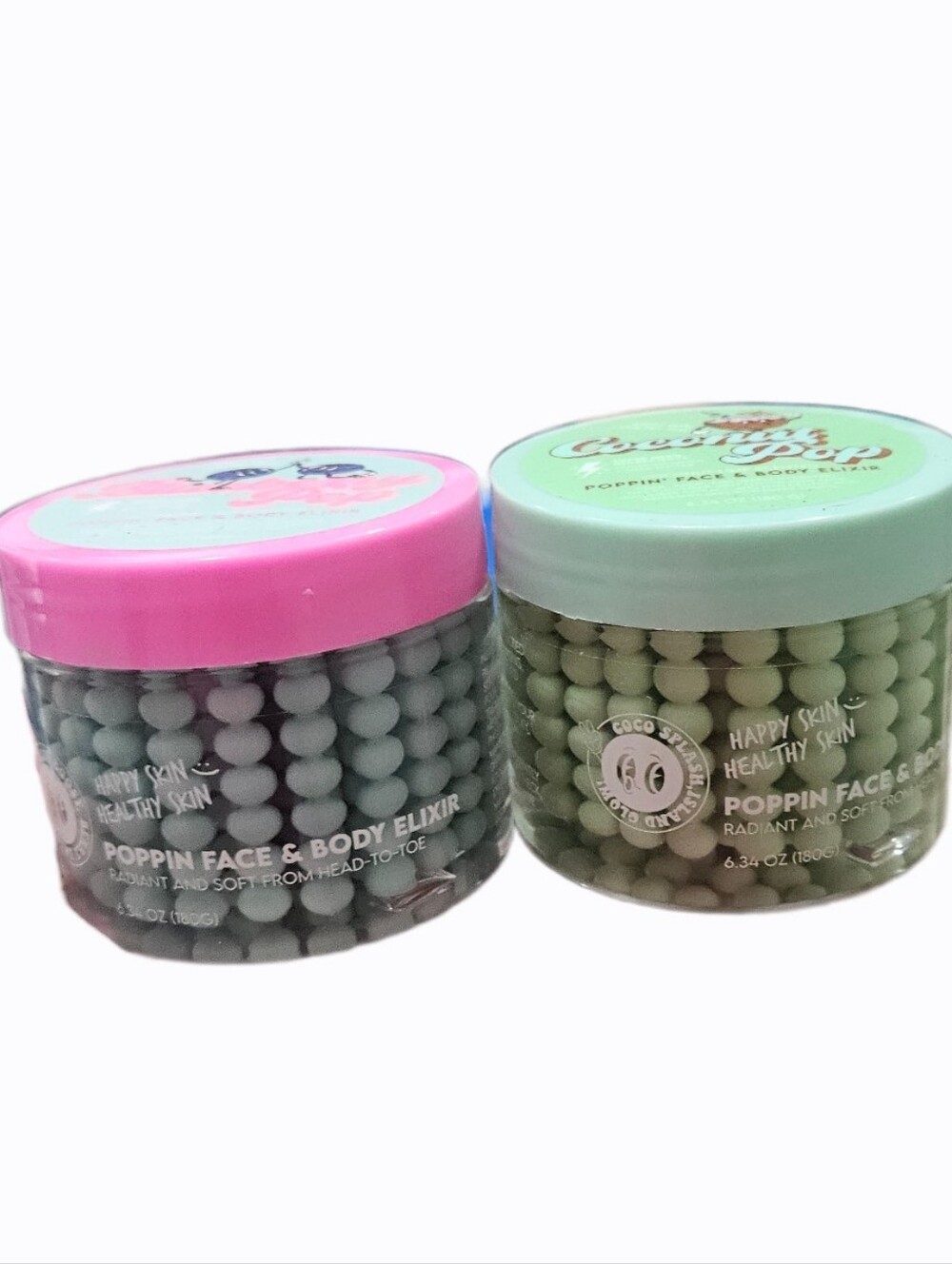 NWT HAPPY SKIN HEALTHY SKIN POPPIN FACE & BODY ELIXIR SET OF 2!
